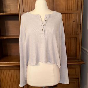 Gilly Hicks/Hollister Women’s Waffle Henley, Size Large